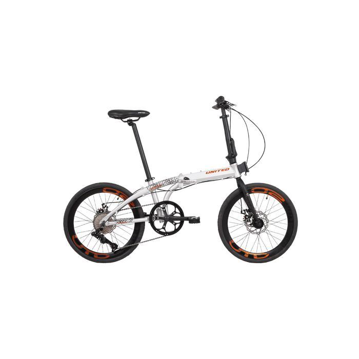 SEPEDA LIPAT / FOLDING BIKE 20" UNITED NIGMA 10 Speed ALLOY - SILVER