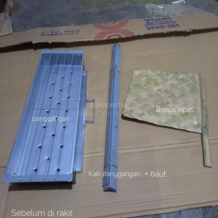 Premium Bakaran Sate Arang Stainless Galvanis Panggangan Ikan Jagung Ayam Original