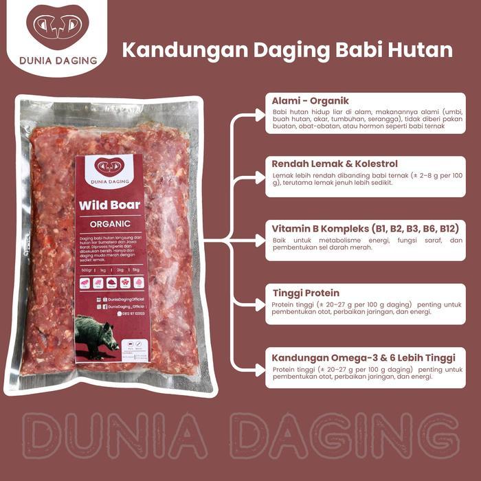Daging Celeng - POTONG DADU - Daging Babi Hutan - 1kg