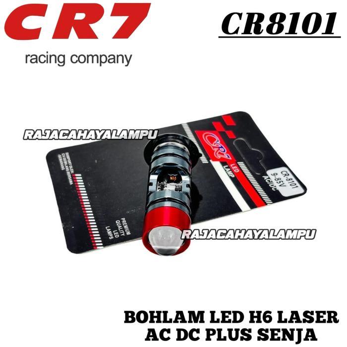 Lampu Led Laser H6 Arus Ac Dc Cr-8101 Cr7 Bohlam Led Laser Plus Senja Hi Low Universal Motor Bebek