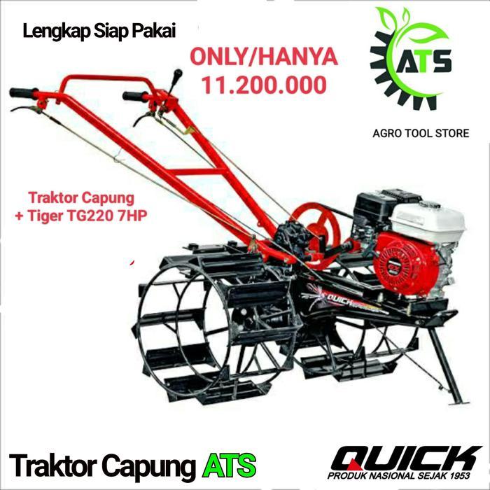 TERMURAH Traktor Quick Capung ATS Lengkap Siap Pakai Rangka Engine CX200