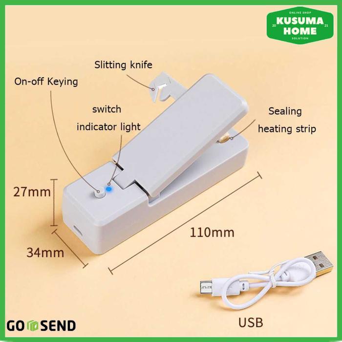 TERMURAH TERLARIS TERBARU PEREKAT PLASTIK WINNERECO MINI HAND HEAT PLASTIC SEALER CUP RECHARGE HAPPY