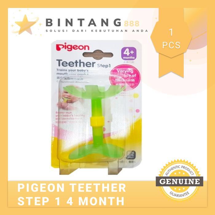 Original Pigeon Teether Bayi 4+ Month Step 1/ Gigitan Bayi 4 Bulan BPA Free