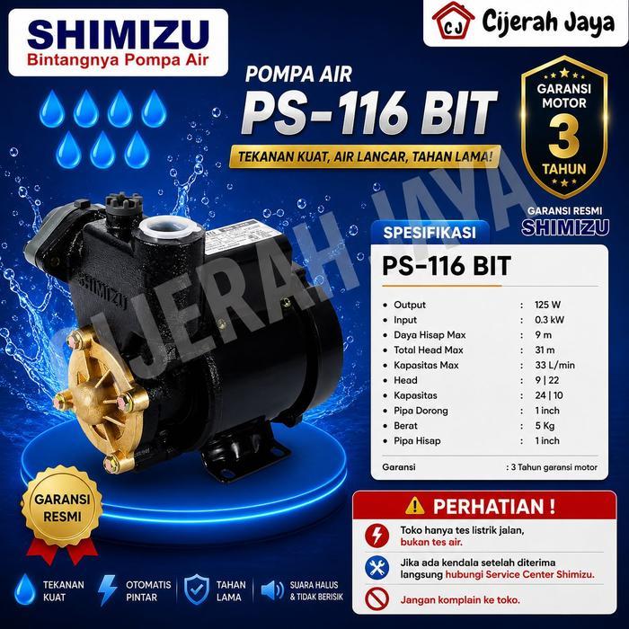 Pompa Air Shimizu Ps 116 Bit Ps-116Bit Ps116Bit Manual 125Watt