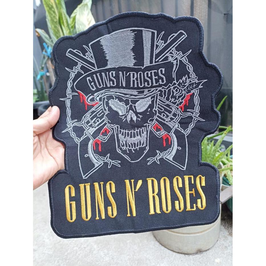 Back Patch Bordir Besar Jaket Gnr Hitam