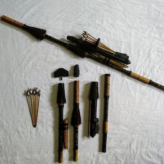 Promo Sumpit Khas Dayak Terbuat Dari Bahan Bambu Tradisional Free 5 Peluru. Original