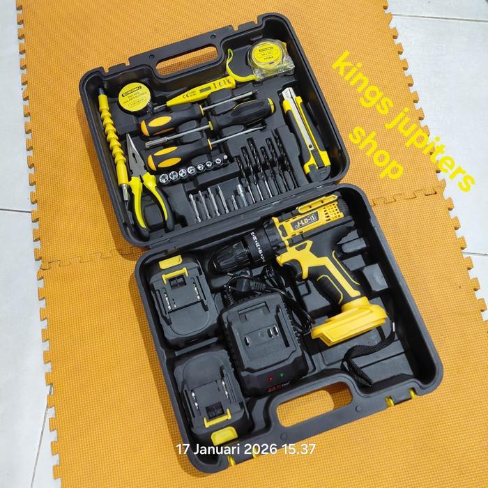 Stanley Tools - Asesoris ++ 2 Batre Mesin Bor Cordless Jld Hammer Besi Kayu 10Mm 488Vf Ada Karter