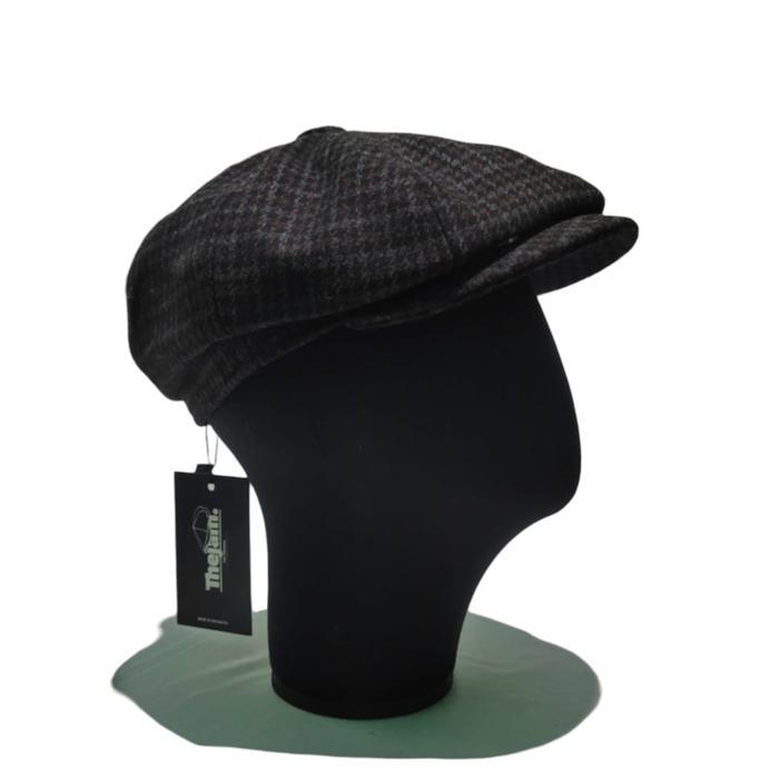 Thejam. the original Gatsby hat wool plaid dark grey