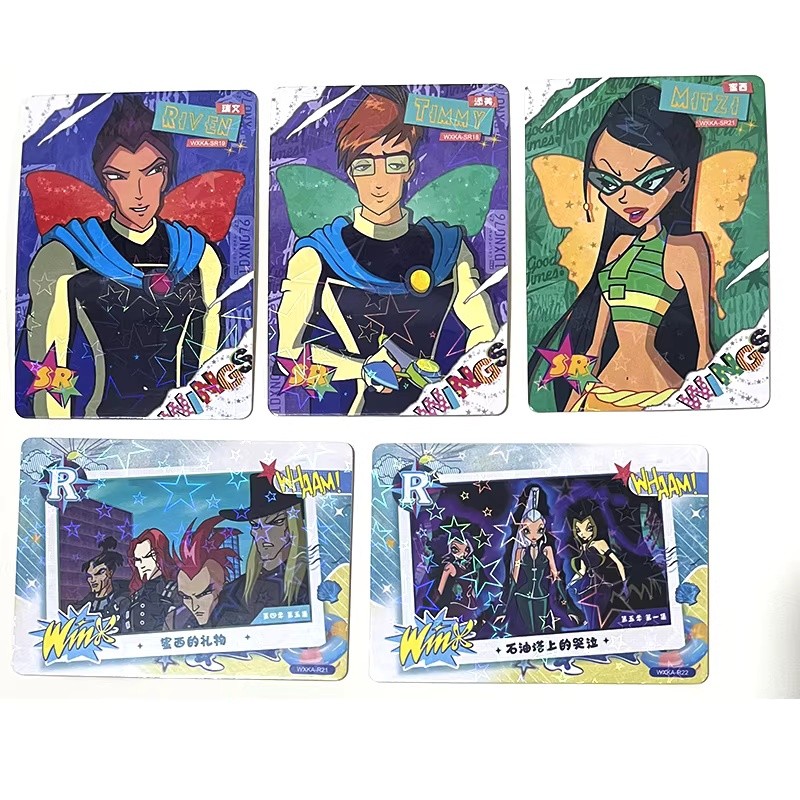 Genuine Winx Club Card Magic Bag Fairy Bag Fairy Wonderland Cards Bloom Stella Flora Anime Cards