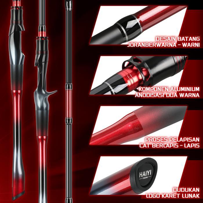 Shiimano - Set Pancing Pancing Set Joran Pancing 2 Bagian Joran Pancing Fiberglass Solid