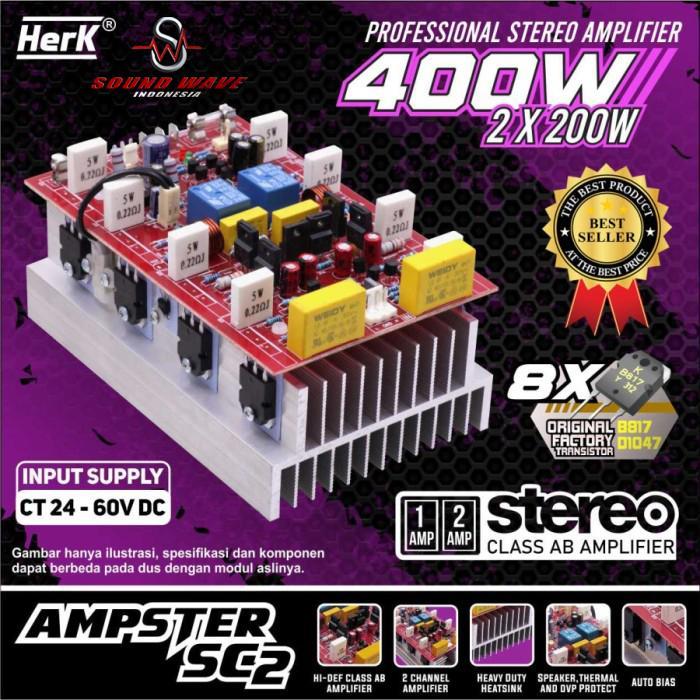 Kit Power Amplifier Ampster Sc2 400W Stereo Herk