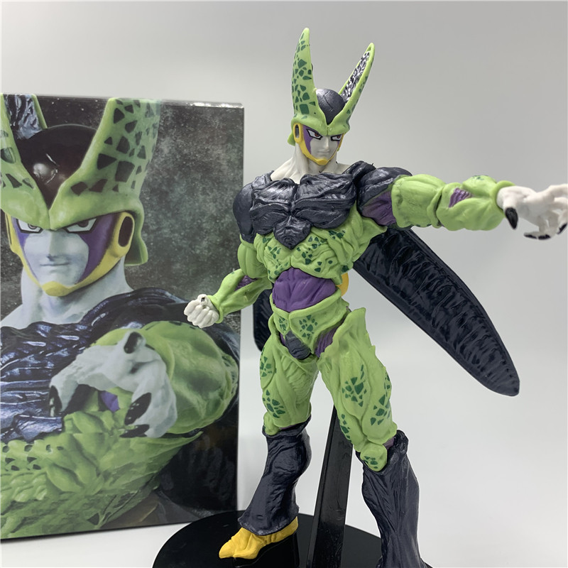 Cell Figure Ultimate Shape Dragon Ball Z Goku Battle Soldiers Cell Awakening DBZ Figure Brush PVC