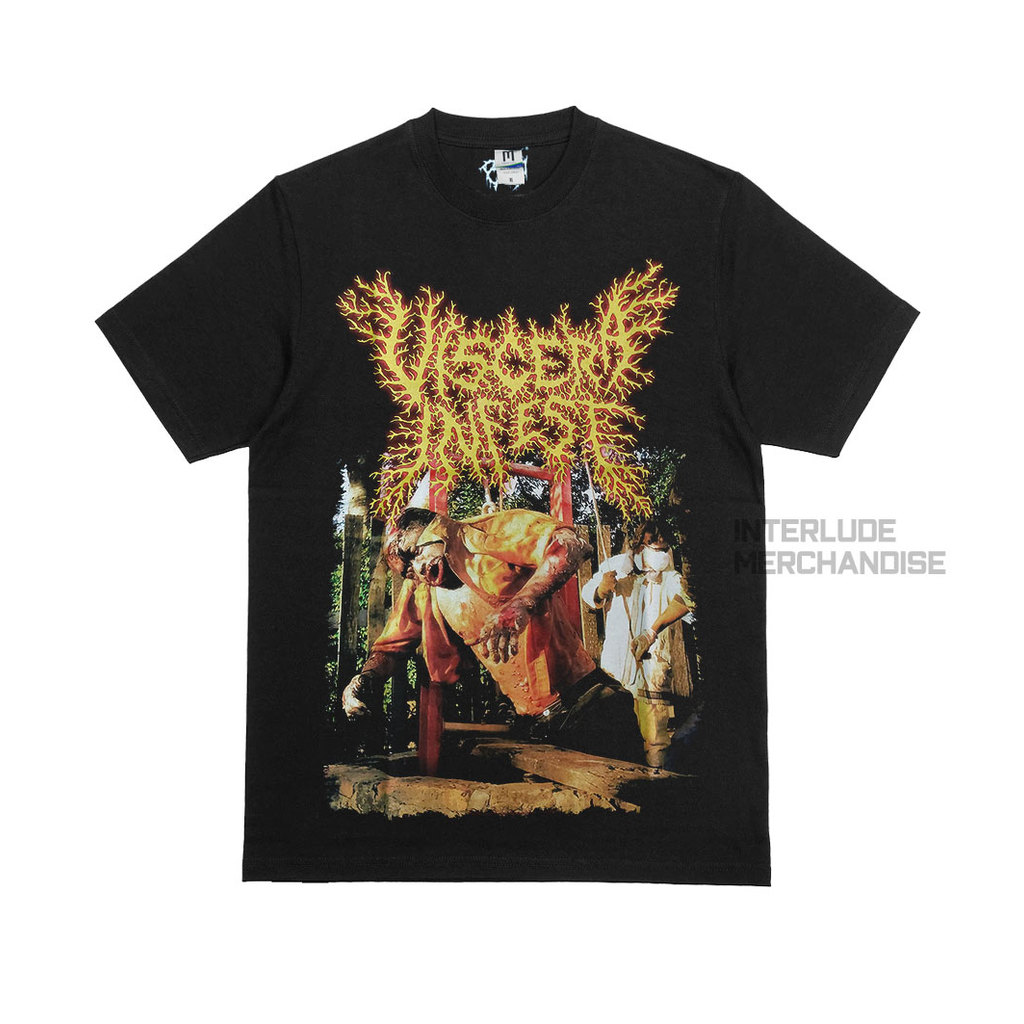 T-SHIRT - VISCERA INFEST - FORENSICK HIGHSPEED BULLDOZER  BRUTALMIND KAOS BAND BRUTAL DEATH METAL OR