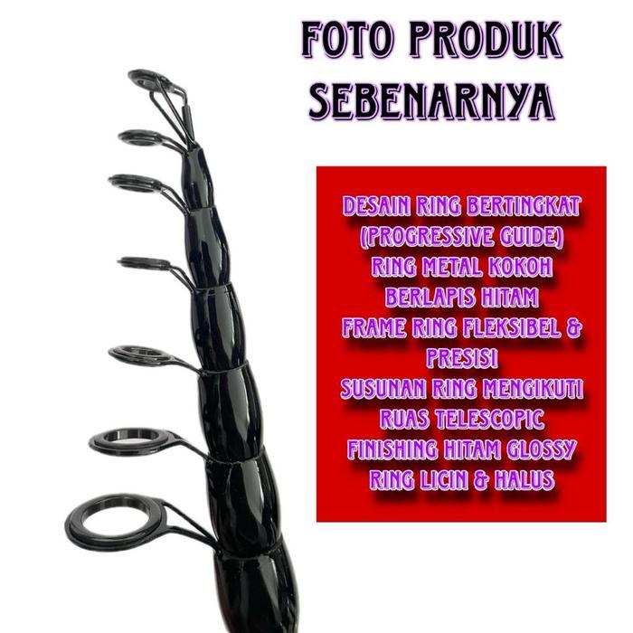 TERLARIS PHOENIX LAND Joran Telescopic Spinning Casting, Blank Kuat Lentur Responsif, Ring Joran