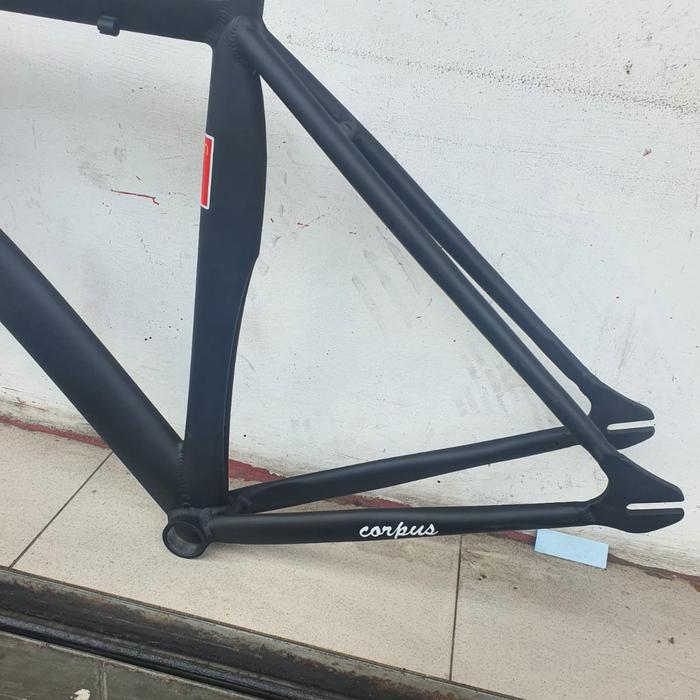 Promo Frame Fixie Alloy Brain Corpus Murah Frameset 700C Fixed Gear Hitam
