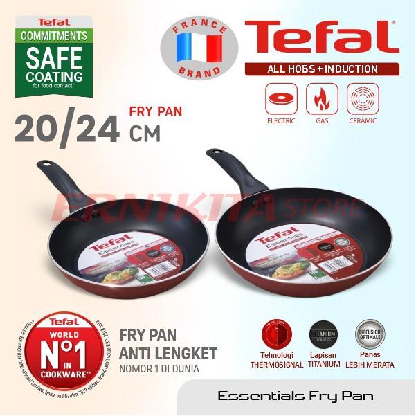TERMURAH TERLARIS TERBARU TEFAL ESSENTIALS FRY PAN WAJAN ANTI LENGKET COATING TITANIUM HAPPY