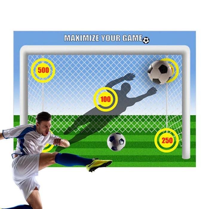 READY Footstep Training Mat Toss Soccer Goal Game Soccer Toys Games Kick Hit Rate Training Pad