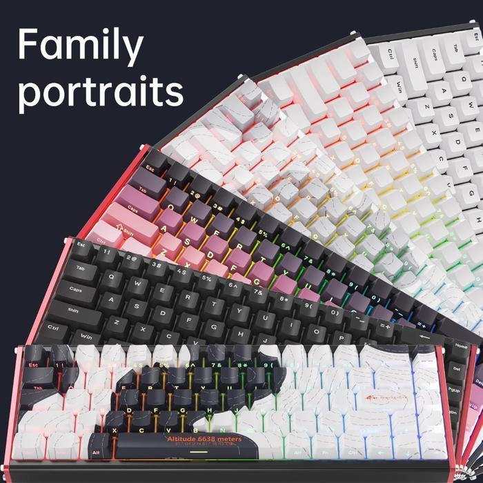 Ajazz ALUX68 HE MAGNETIC 65% Mechanical Keyboard - Black/White, Magnetic Hall Effect Switches, RGB Backlighting