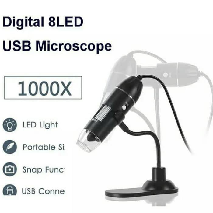 Flash Sale Digital Microscope 1000X 8 Led Zoom Endoscope Microskop Usb Android Pc Original