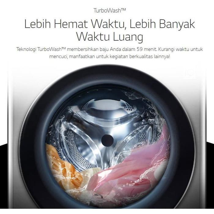 LG FV1409D3V MESIN CUCI FRONT LOADING 9KG DRYER INVERTER AI DD FV1409