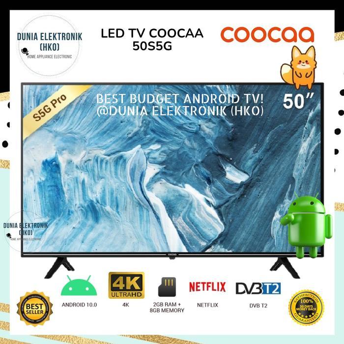 LED TV COOCAA 50S5G PRO 50 INCH 4K ULTRA HD SMART TV ANDROID 10 DTV