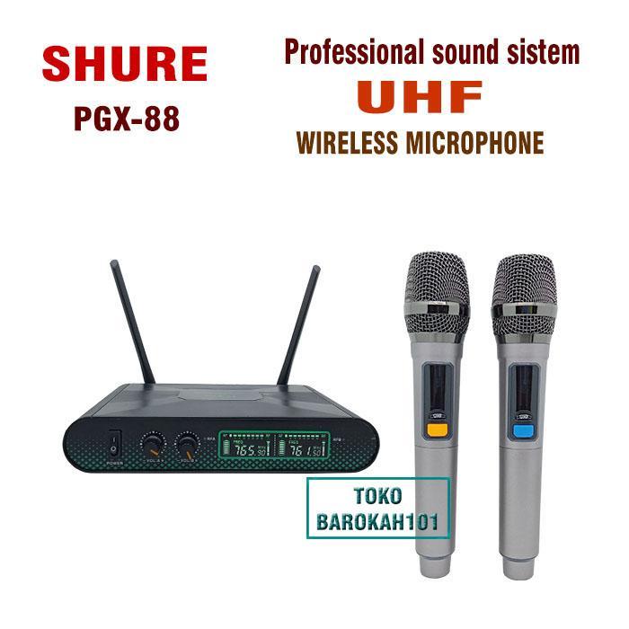Mik Wireless Shure Pgx 88 Dua Mic Pegang Microphone Werles Shure