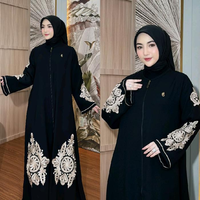 gamis abaya haniya Madinah bordir premium