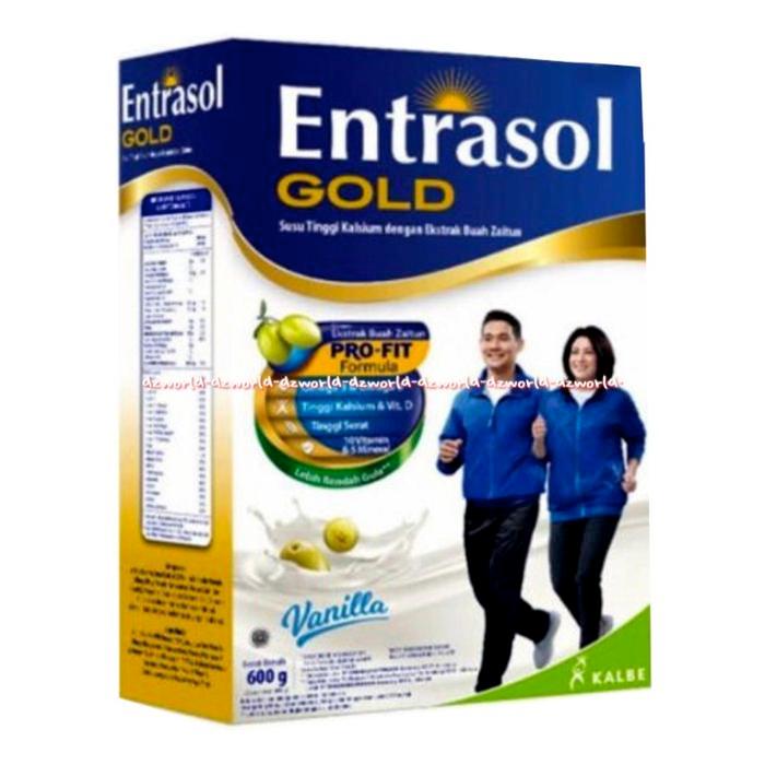 Olay.Mart- Susu Entrasol Gold Vanilla High Kalsium Untuk 51+ Rasa Vanila 600Gr