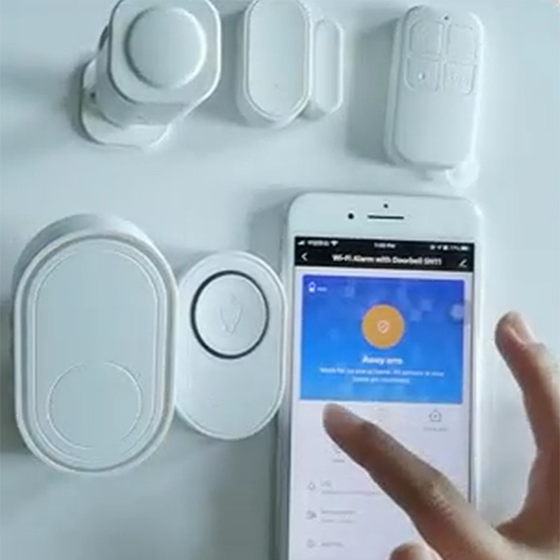 TuyaAPPIntelligent anti-theft wireless doorbell Music LED flash