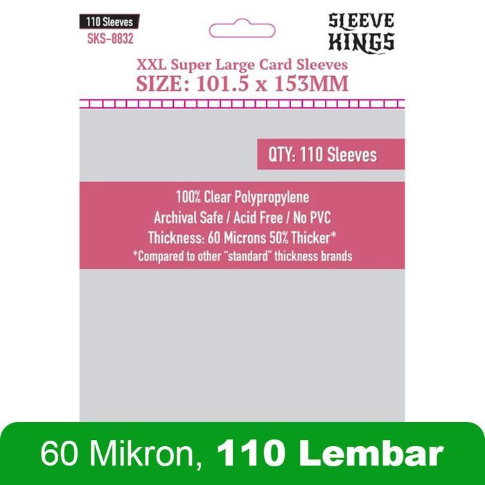Jual Murah Sleeve Kings Card Sleeve Xxl Super Large 101,5X153 Mm (8832) Terlaris
