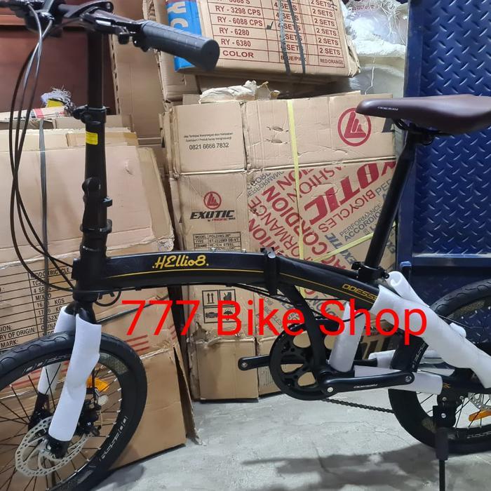 Sepeda Lipat 20 Inch Odessy 55 Hellio - 8SP - BLACK-YELLOW