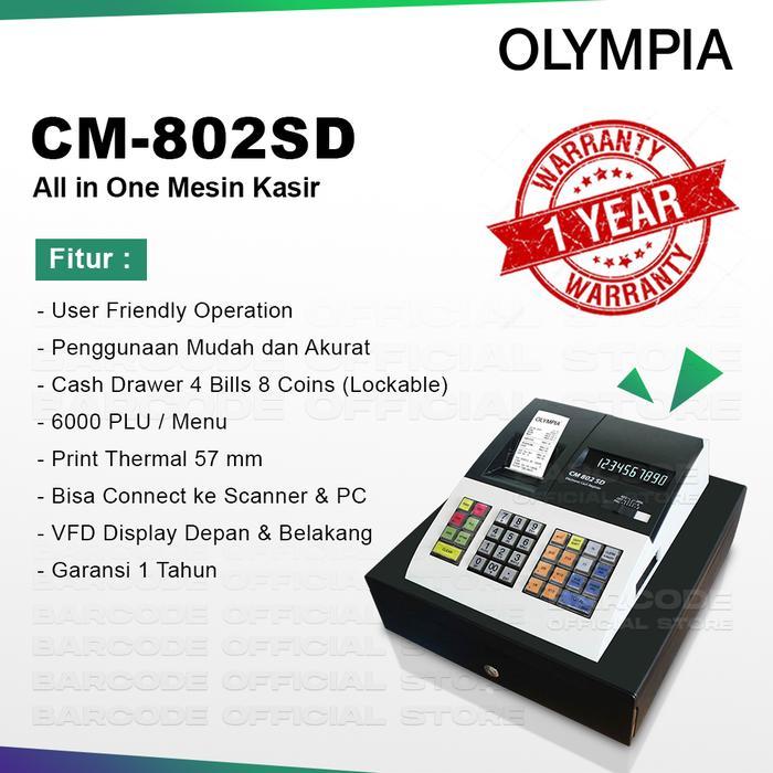 Mesin Kasir Cash Register Sharp XE-A307 XE A307 Dual Display - CM-802SD