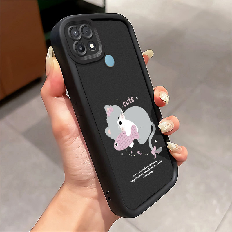 Casing Hp OPPO A15 A15s A35 Case Casing pola kucing sapi HP Cesing mata langit tangga model baru Kas