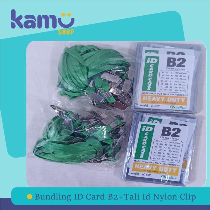 SALE Bundling ID Card B2+Tali ID Card Nylon Clip-NYL [2 Pasang]