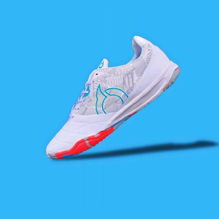 ORIGINAL Sepatu Futsal Jogosala Crusher V2 & Jogosala Pom Purist V2 Lite X Thanksinsomnia Putih Biru