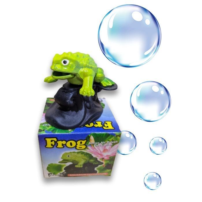 Hiasan Aquarium Katak Gelembung, Hiasan Katak Aquarium, Hiasan Kodok Aquarium, Hiasan Katak Jungkit,