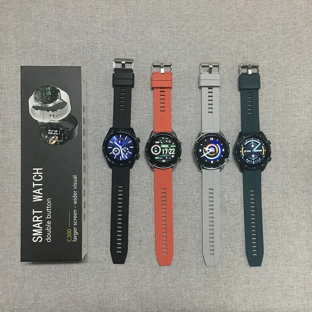 Smart Watch 4 Pro Men Smart Watch C300 Women Round FullTouchScreen PhoneCall Waterproof SportBand GP