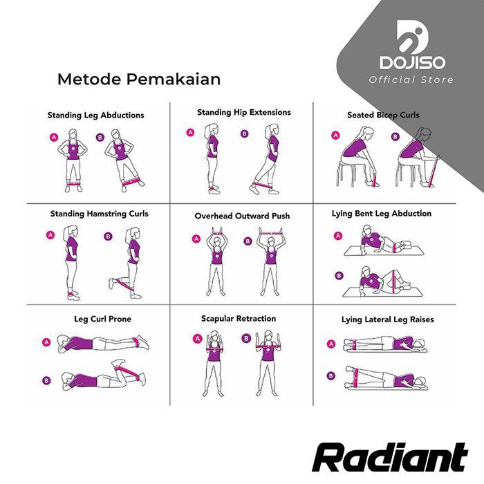 Karet Resistensi Panjang Elastis Resistance Band Long Pilates Olahraga Yoga Gym Resistance Band Long