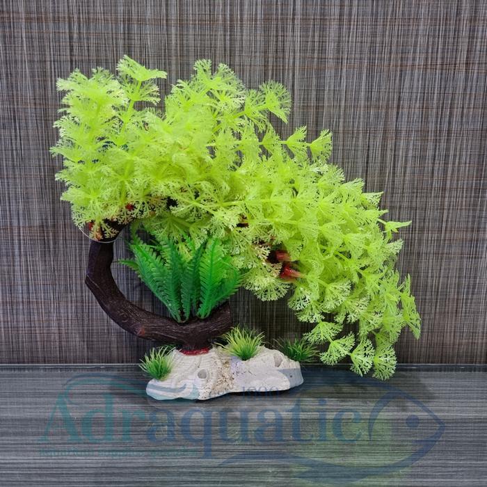 TANAMAN PLASTIK - POHON PLASTIK BONSAI HIASAN AQUARIUM AQUASCAPE