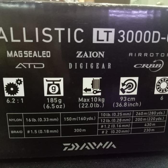 Reel Daiwa Ballistic LT 3000 DC XH Best Quality