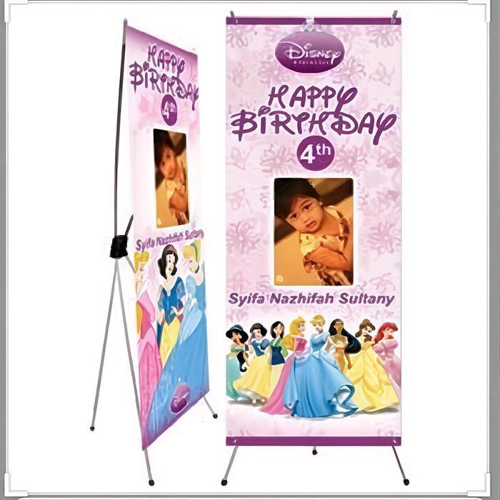 sxo3- X Banner 60X160 Putih Stand Standing Banner