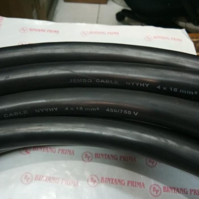 Kabel Nyyhy / Cable Nyyhy 4X16Mm / 4X16 Mm Hitam Jembo Meteran