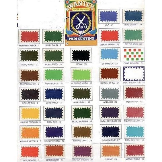 Wantex Abu-abu 25 Merk Padi Gunting Wenter Pewarna Grey Pakaian Tekstil Warna Pekat Kualitas Bagus