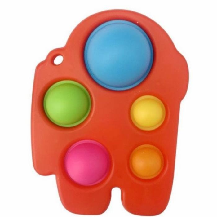 Among Us Dimple Mainan Pop it Tiktok Fidget Toys 5 Bubble Amongus