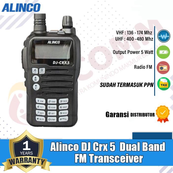 Alinco DJ CRX5 DJ-CRX5 CRX 5 Dualband Frekuensi Garansi Resmi Original