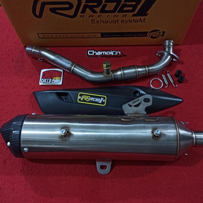 ORIGINAL Knalpot ROB1 Racing Spek BORE UP 180cc UP Yamaha Aerox 155 Old READY STOCK