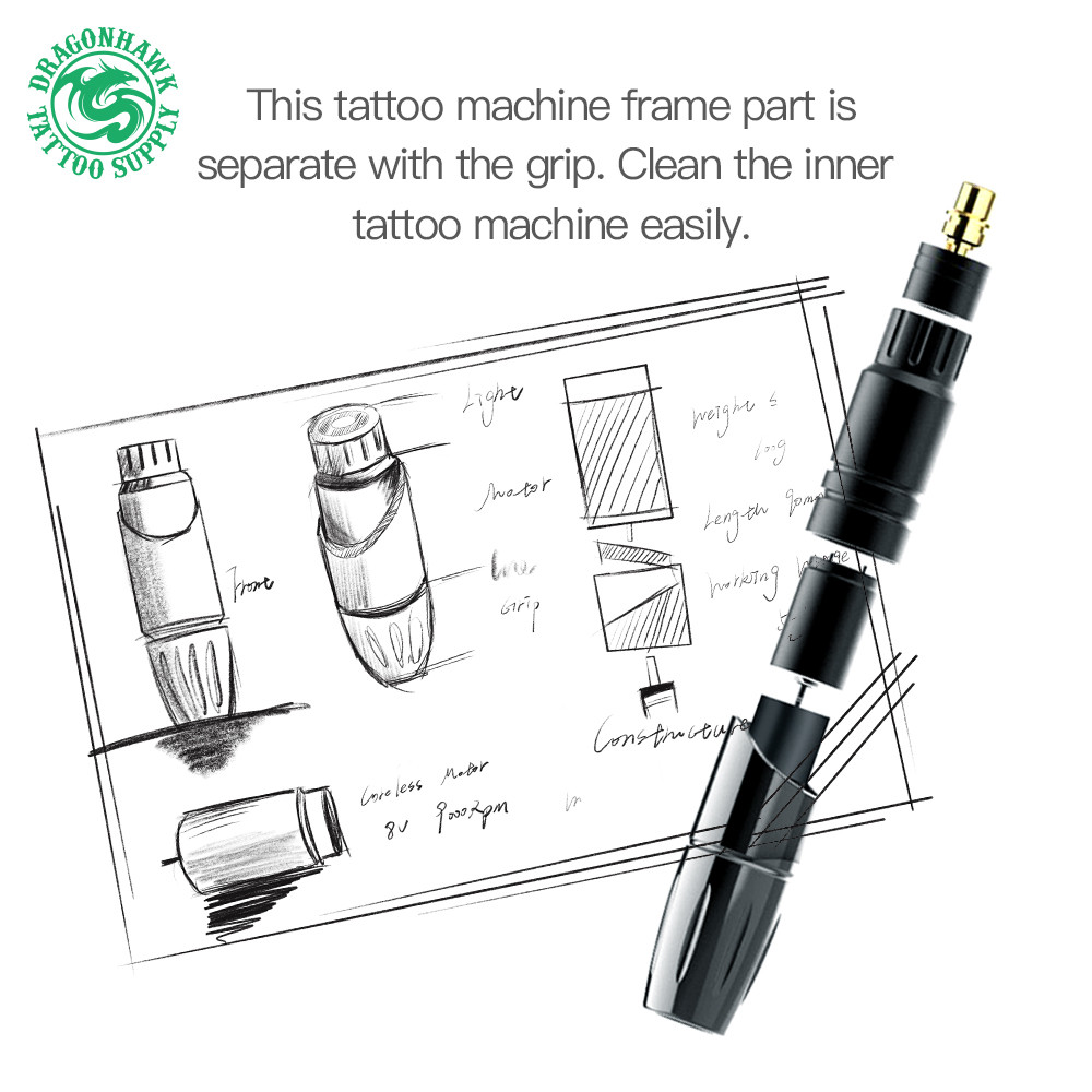 Dragonhawk Mast Tattoo P10 Makeup Permanent  Machine Rotary Pen Eyeliner Tools Tattoo Machine Pen St