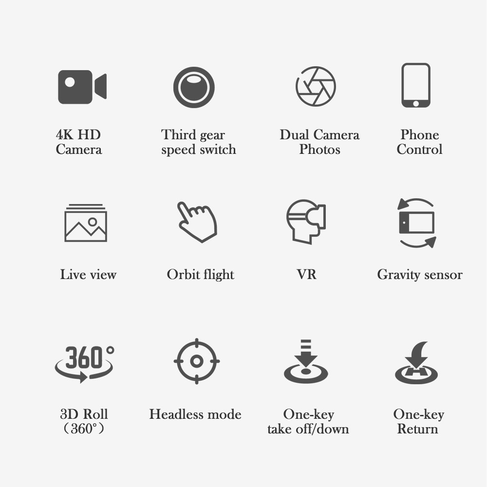 RC Drone UAV with Aerial Photography 4K HD Pixel Camera Remote Control 4-Axis Quadcopter Aircraft Lo