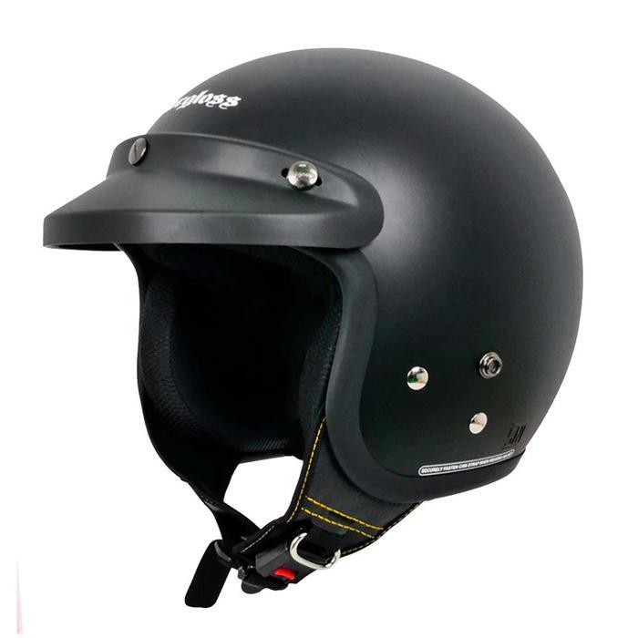 HELM BOGO RETRO HELM BOGO RETRO UNTUK PRIA DAN WANITA HELM CARGLOSS KW - HITAM DOFF, HANYA HELM, ALL