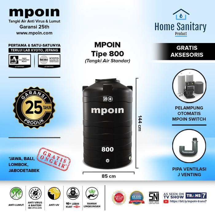 MPOIN W800 800L WAVE SERIES WATER TANK / TANDON AIR / TOREN AIR